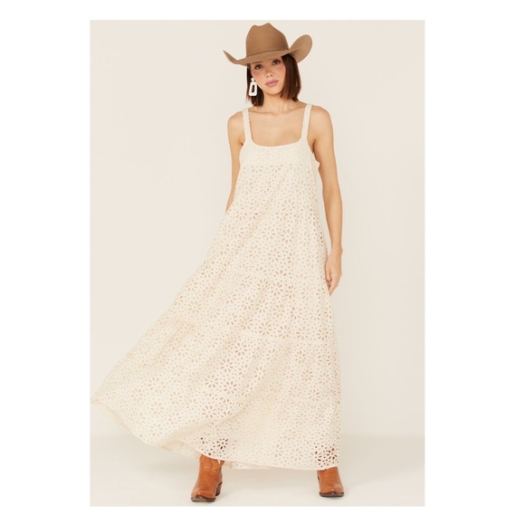 Jen's Pirate Booty Dresses & Skirts - New! JEN’S PIRATE BOOTY Flower Power Eyelet Lace Maxi Dress